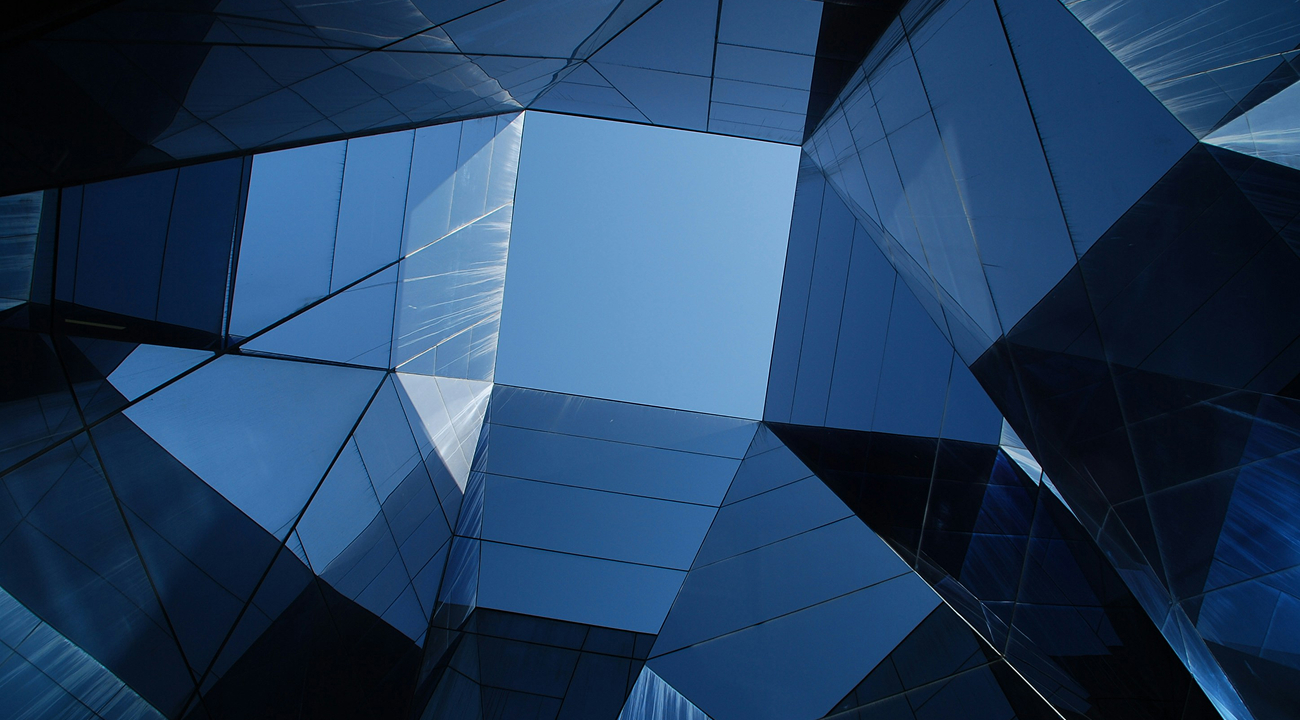 blue glassed buildings