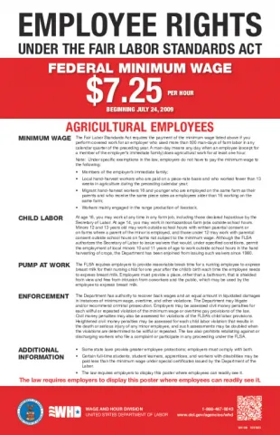 WHD - Agriculture under the Fair Labor Standards Act