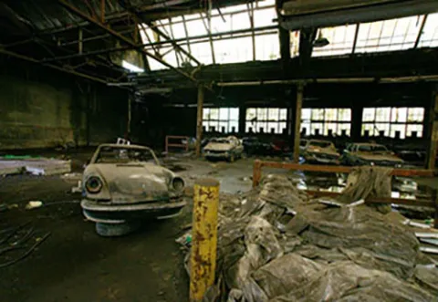 The closed Studebaker automobile plant in South Bend, Indiana