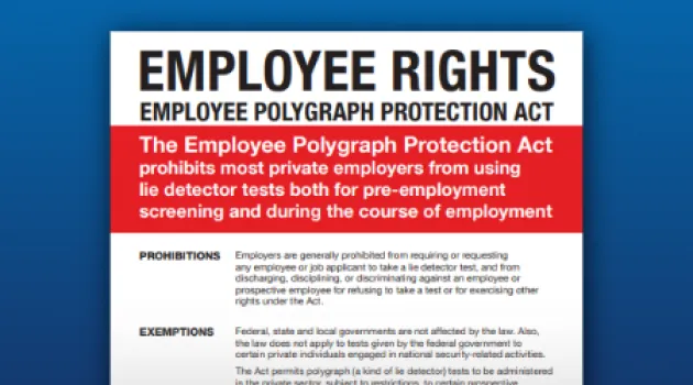 Employee Polygraph Protection Act Poster