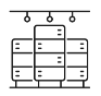 An icon showing computer servers