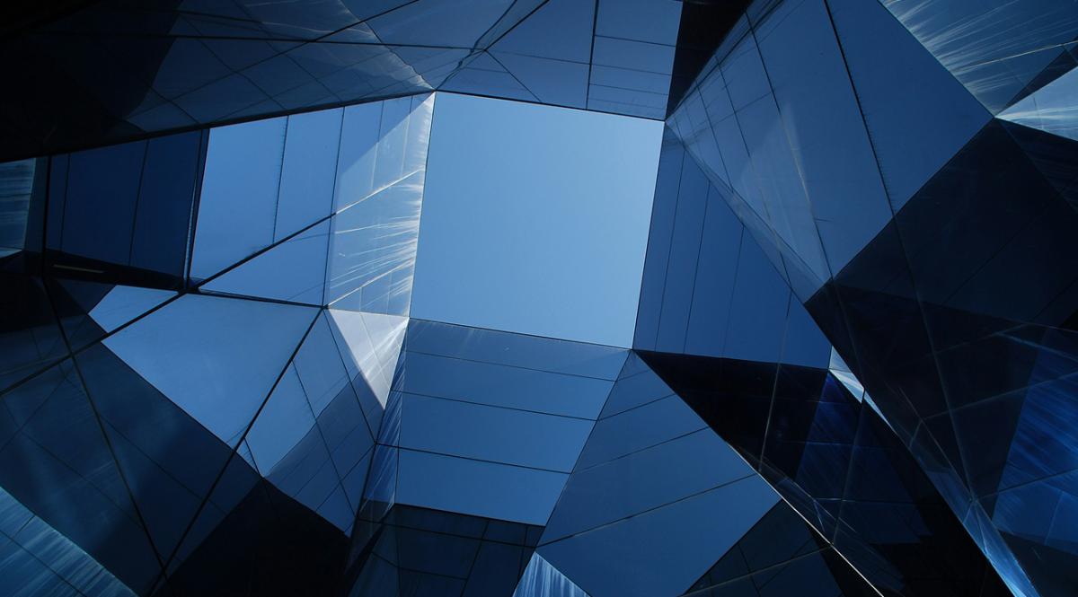 blue glassed buildings
