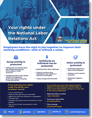 National Labor Relations Board flyer