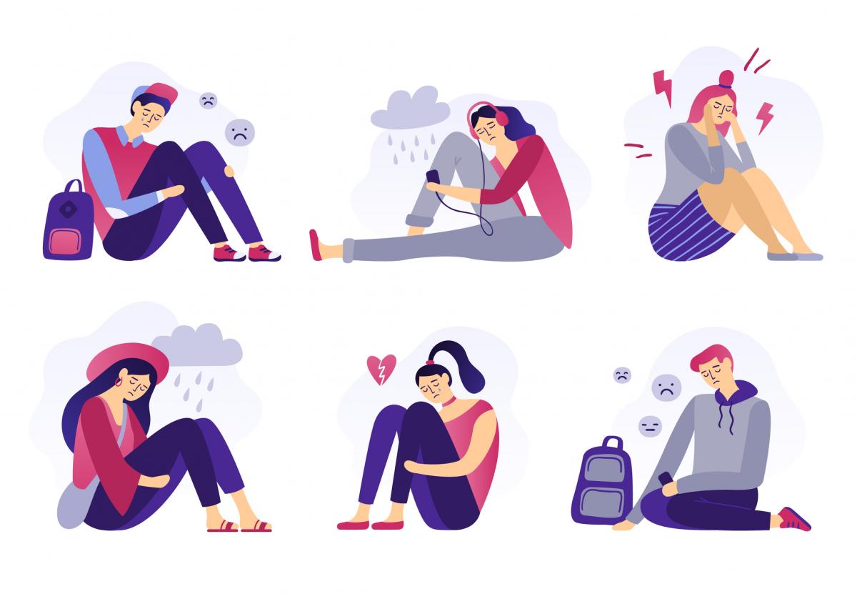 A square with people sitting on the ground