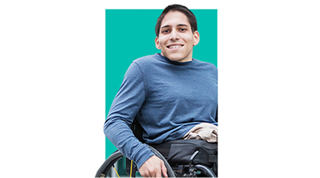 Man sitting in a wheelchair